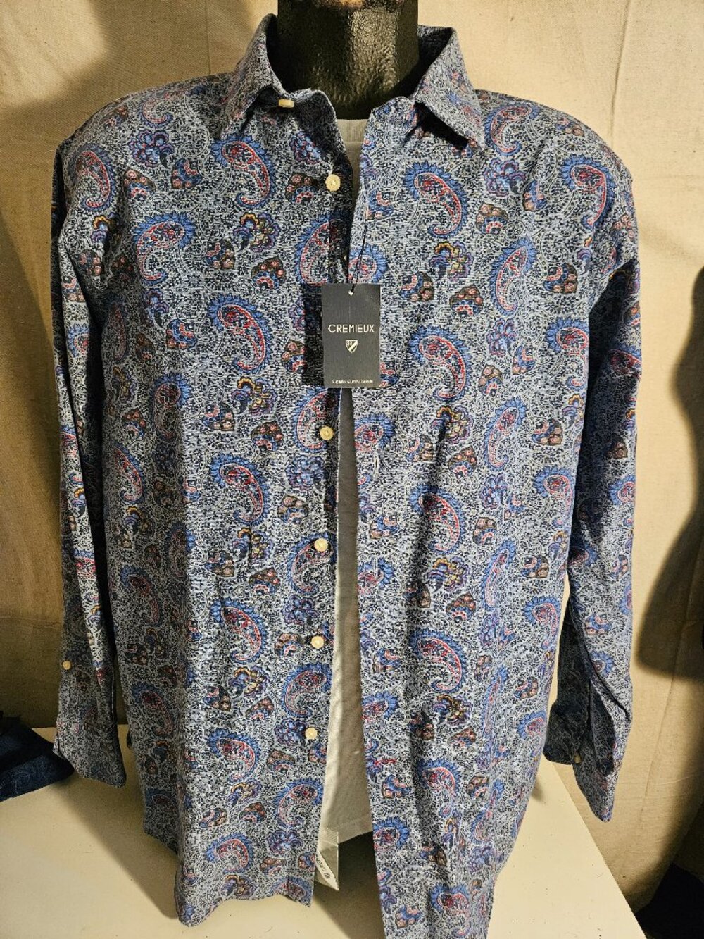 Cool Paisley Design Men's Shirt from Daniel Cremieux Size XL NEW with tag